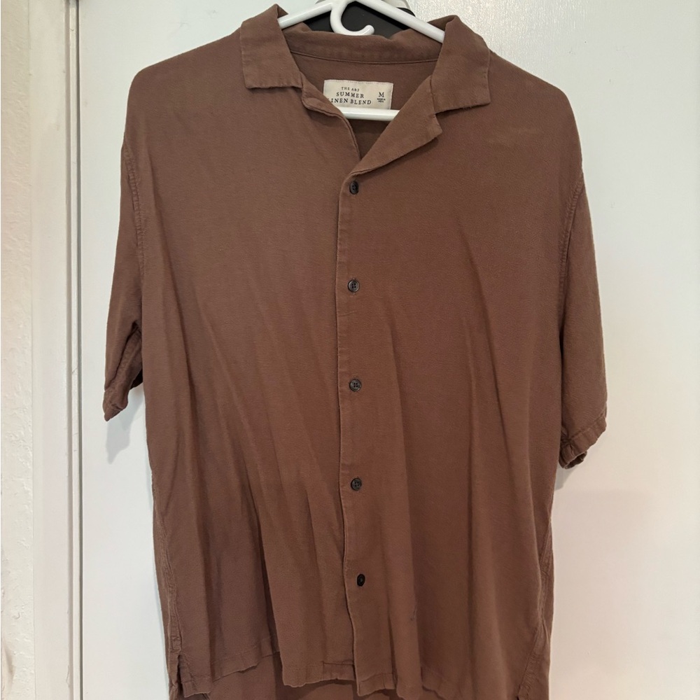 Brown Button-Up Shirt